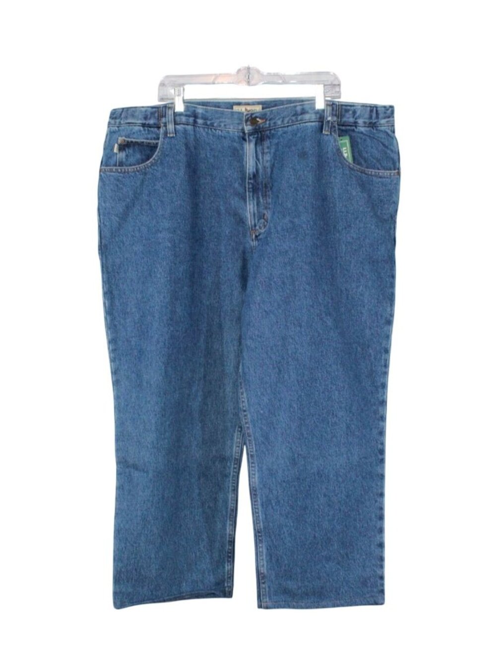 LL Bean Dark Wash Double L Jeans Natural Fit Hidden Comfort Size 44x27